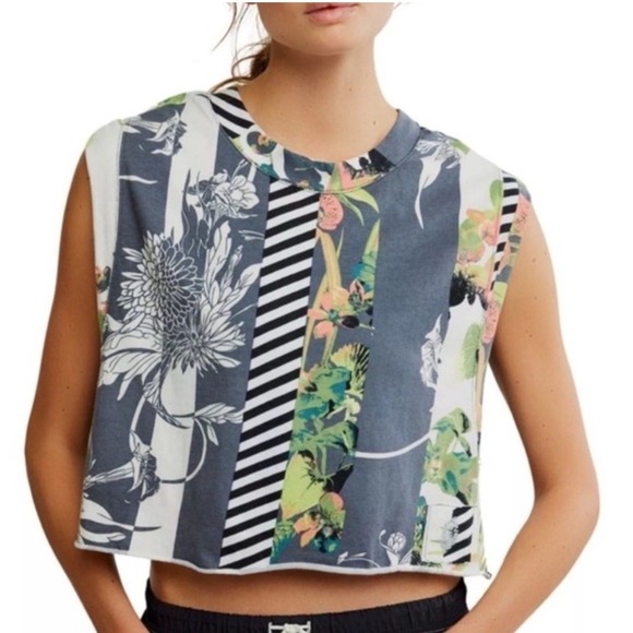 Free People Movement Inspire Sleeveless Crop Tee Size Med Active - Picture 2 of 10